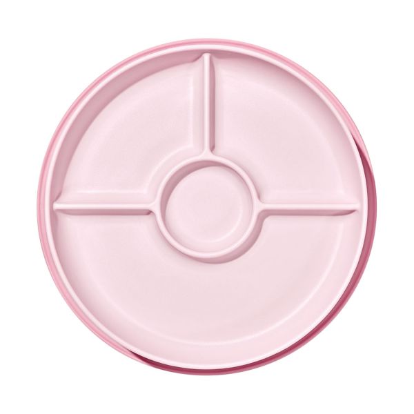 Oxo Tot Stick & Stay Bord met 3 vakjes - Blossom