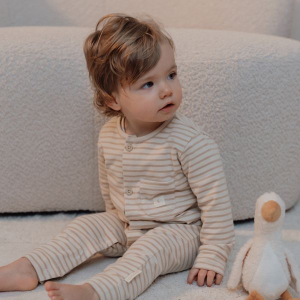 Little Dutch Één-delige Pyjama - Natural Stripes - 50/56