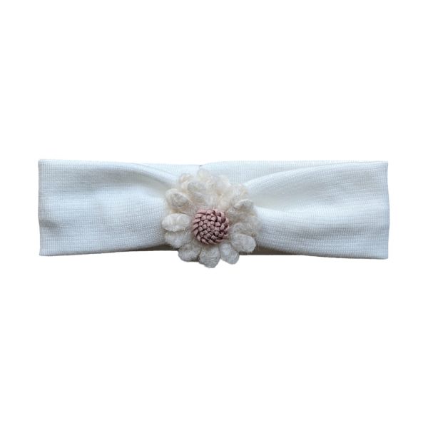 Ootje Kadootje Babyhaarband Vilten Bloem - Ivoor 
