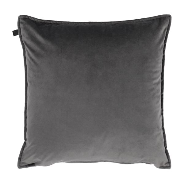 Overseas Middlestitch Kussen - 45 x 45 cm – Velours – Anthracite 