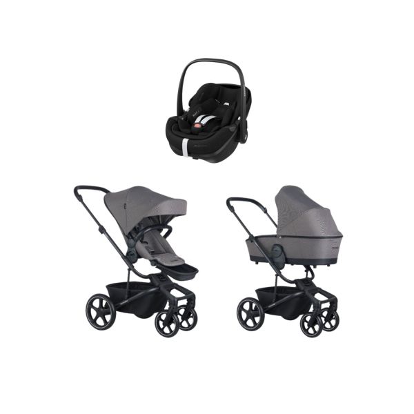 Easywalker Harvey 5 Kinderwagen 3-in-1 - Pebble Grey | Maxi-Cosi Pebble 360 Pro 2 Autostoeltje