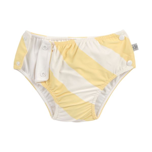 Lässig Stripes Zwemluier Snap - Maat 62/68 - Pale Yellow/Sea Salt 