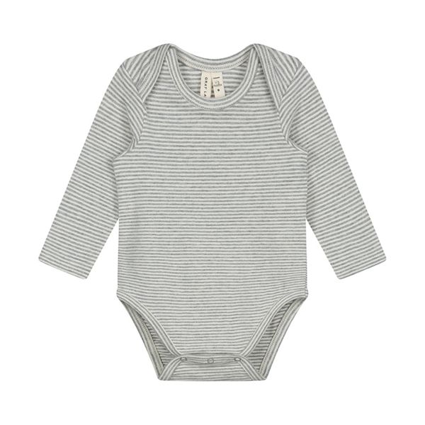 Gray Label Romper - Grey Melange - Cream - Mt. 0-3 Mnd