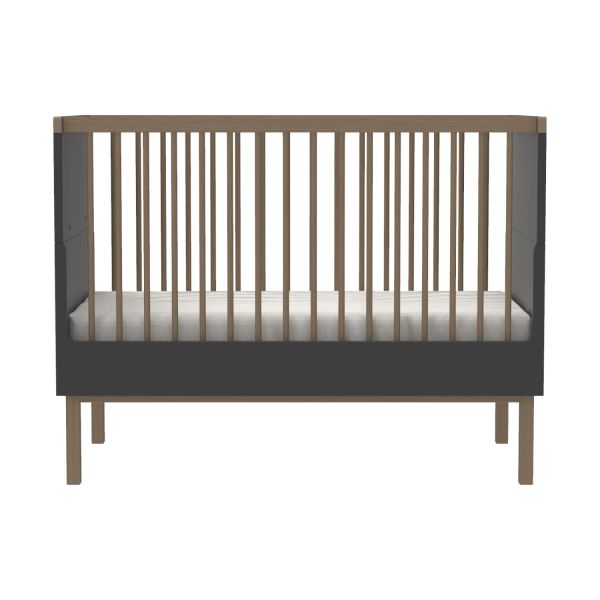 Kidsmill Sepp Babybed Antraciet / Beuken 60 x 120 cm
