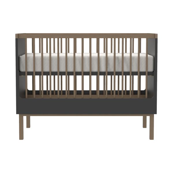 Kidsmill Sepp Babybed Antraciet / Beuken 60 x 120 cm