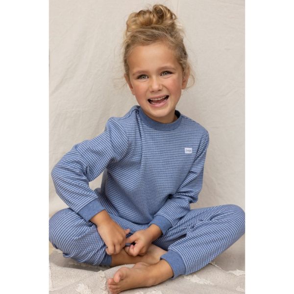 Feetje Wafel Pyjama - Mt. 56 - Blue Melange 
