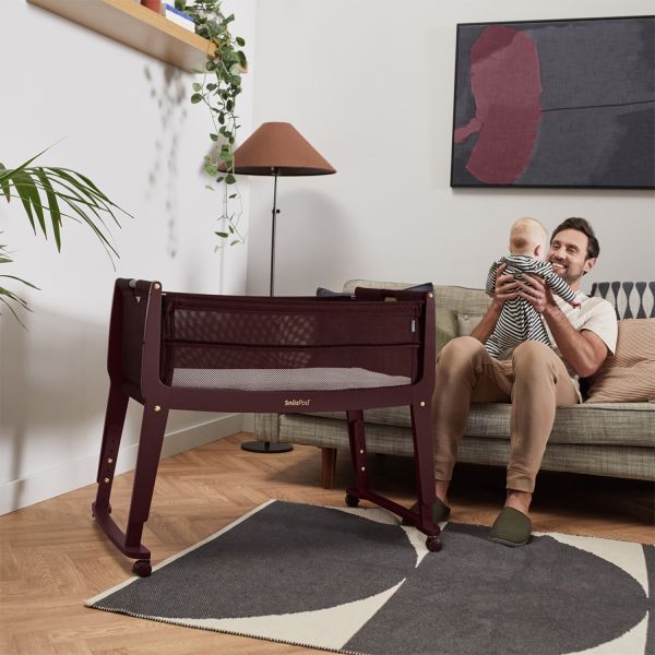 SnuzPod Studio Co-sleeper - Rome Burgundy