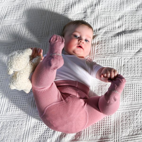 KipKep Maillot Stay-On-Tights Mauve 6-12 Months