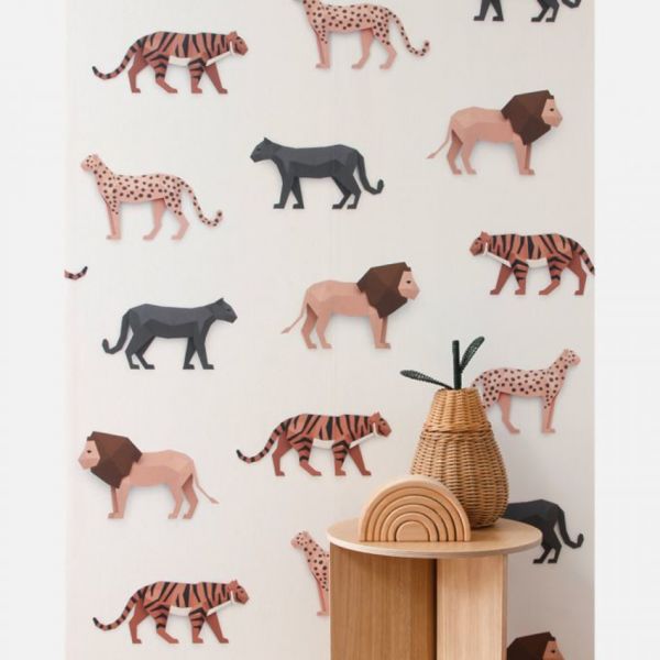 Studio Ditte Big Cats Behang - Crème