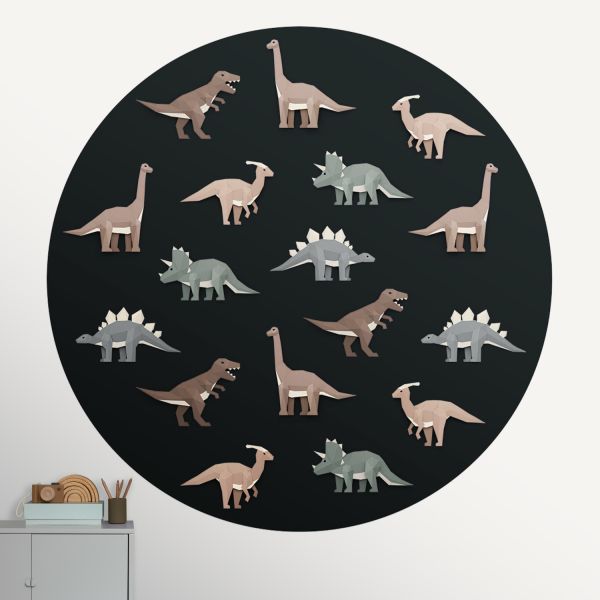 Studio Ditte Dinosaurus Cirkelbehang - 95 cm