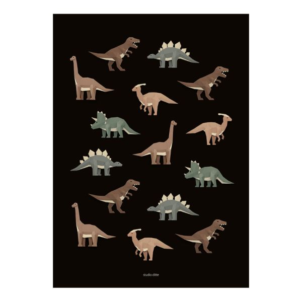 Studio Ditte Dinosauriërs Poster - 50 x 70 cm