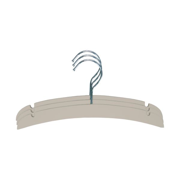 TWF Kledinghanger - 3 Stuks - Hout Clay