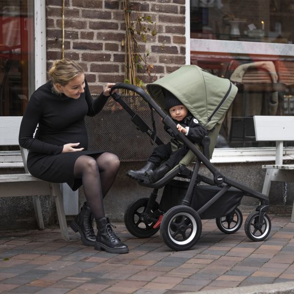 Thule Sleek Kinderwagen - Soft Green On Black