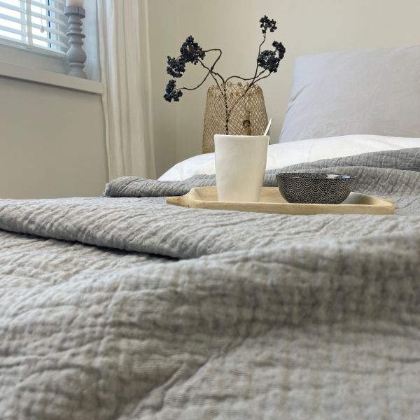 Town & Country Denver Sprei - 180 x 260 cm - Zilvergrijs