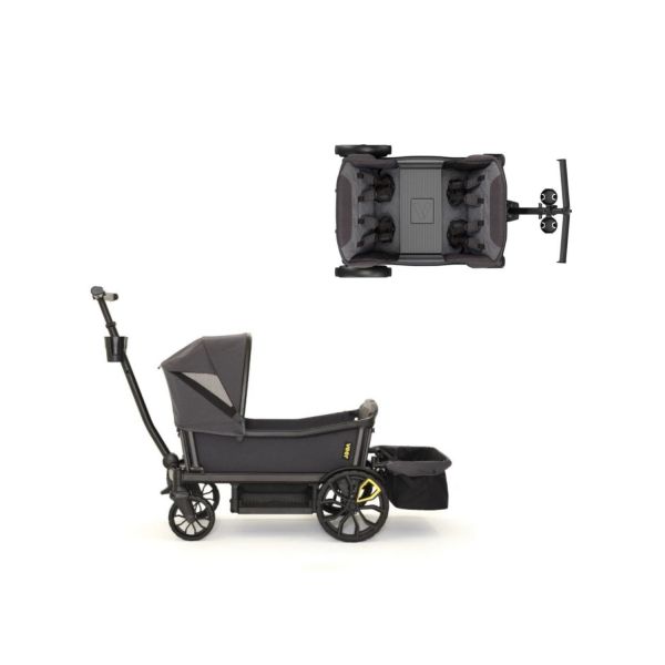 VEER Cruiser Bolderkar XL Donkergrijs / Zwart 4-in-1 | Zitinzetstuk | Zonnekap | Bagagetas