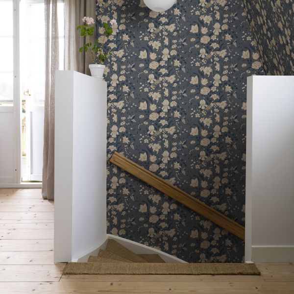 Sandberg Karins Bukett Behang - Indigo