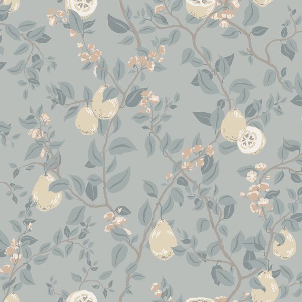 Sandberg Kvitten Behang - Soft Blue