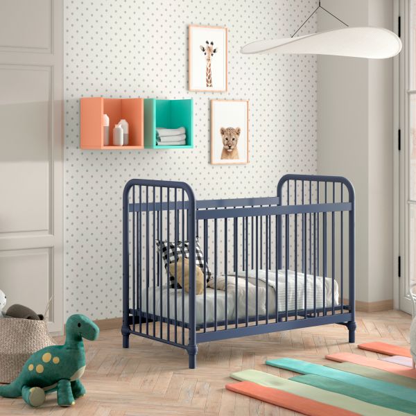 Vipack Bronxx Babybed - 60 x 120 cm - Mat Blue Denim