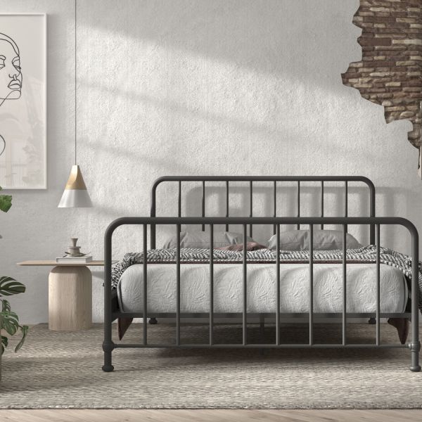 Vipack Bronxx Bed - 160 x 200 cm - Mat Zwart