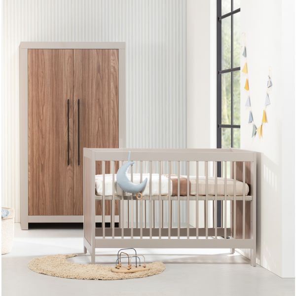 Europe Baby Vittoria III Kledingkast 2-Deurs - Cashmere / Walnut