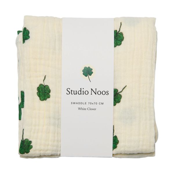 Studio Noos Swaddle - White Clover - 70x70 cm