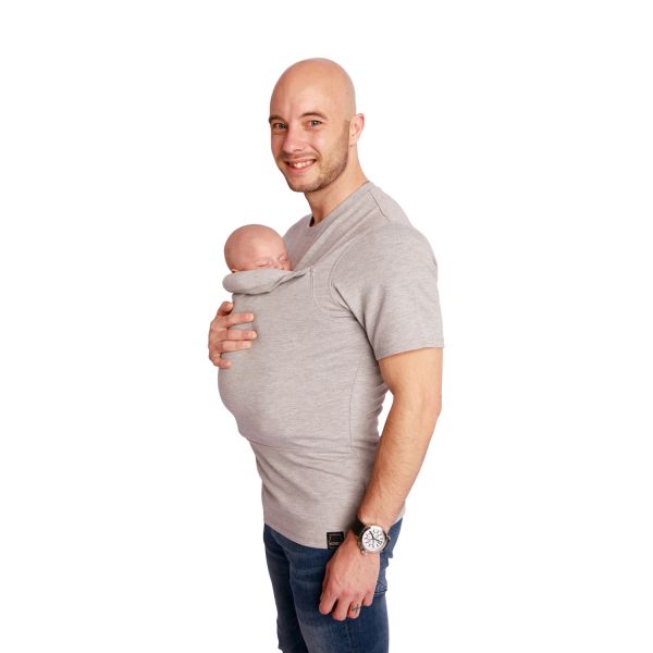Womboo Buidelshirt - Man - Maat S - Lichtgrijs