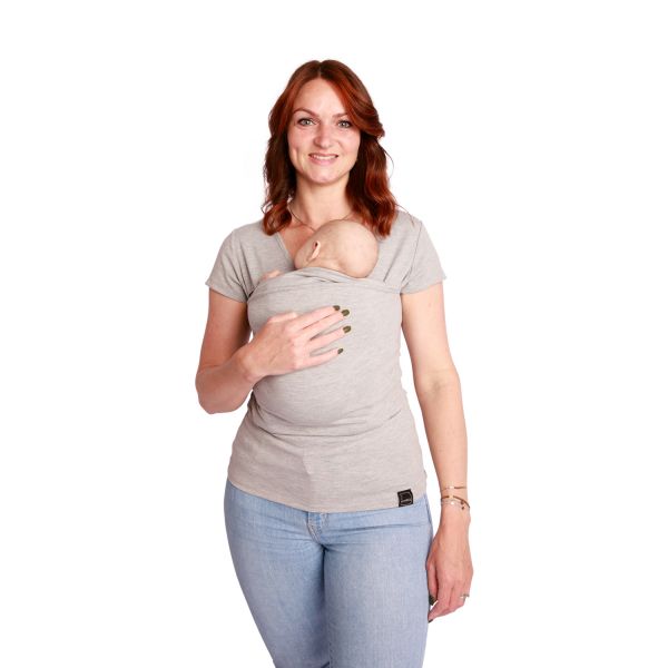 Womboo Buidelshirt - Vrouw - Maat XL - Lichtgrijs
