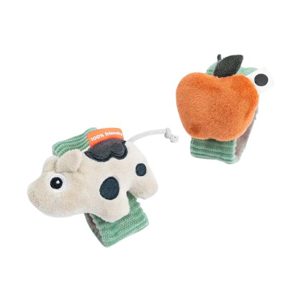 Done By Deer Polsrammelaar Set - Tiny Farm - Dotti Green - 2 Stuks