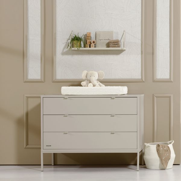 Kidsmill Amy Babykamer Oatmeal | Bed 60 x 120 cm + Commode Breed + Kast