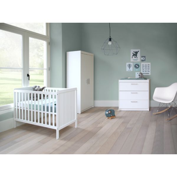 Europe Baby Ralph Babykamer Wit | Bed 60 x 120 cm + Commode 