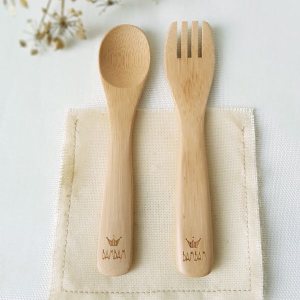 BamBam Bamboo Vork En Lepel