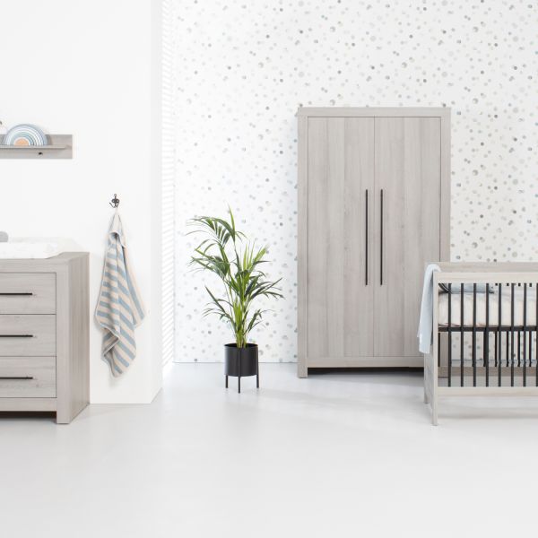 Europe Baby Vittoria Babybed Grijs / Zwart 60 x 120 cm