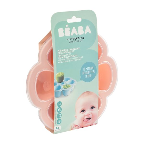 Beaba Multi Porties Opbergbakjes 6 x 150 ml Roze