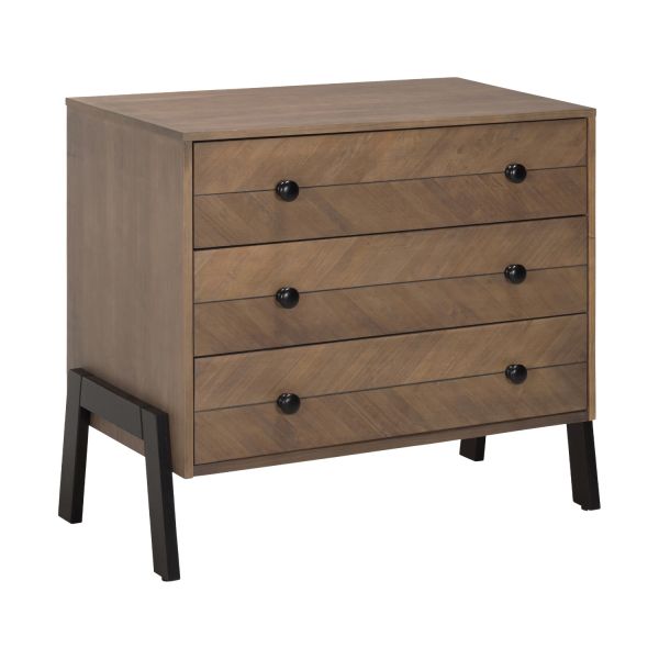 Europe Baby Beau Babykamer Walnoot |  Bed 60 x 120 cm + Commode + Kast 2-Deurs