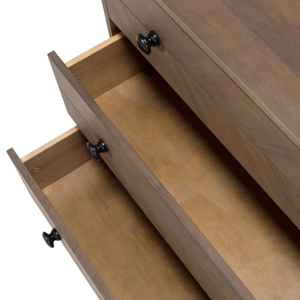 Europe Baby Beau Babykamer Walnoot |  Bed 60 x 120 cm + Commode + Kast 2-Deurs