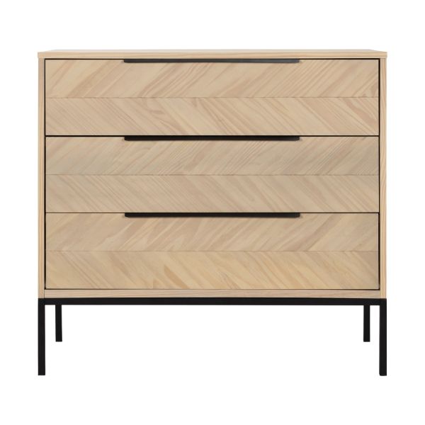 Europe Baby Beau Babykamer Naturel |  Bed 60 x 120 cm + Commode + Kast 2-Deurs