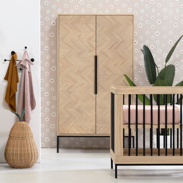 Europe Baby Beau Kledingkast 2-Deurs Naturel