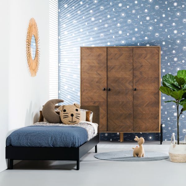Europe Baby Beau Kinderkamer Walnoot Incl. Houten Onderstel | Bed 90 x 200 cm + Bureau