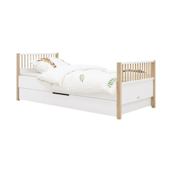 Bopita Mika Bed Wit / Eiken 90 x 200 cm