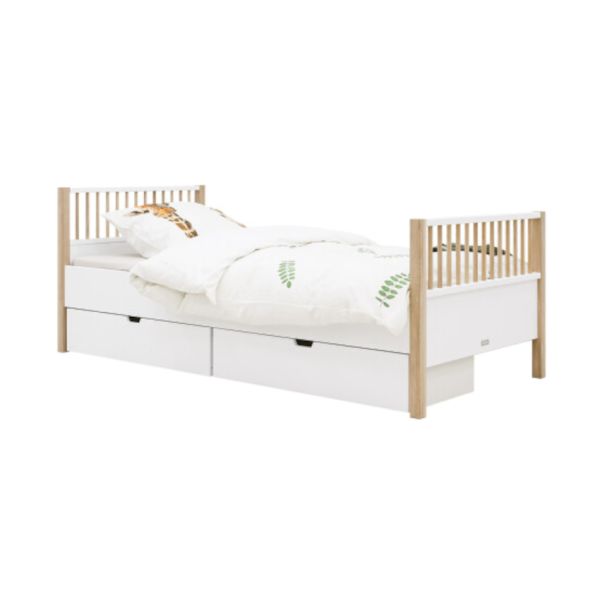 Bopita Mika Bed Wit / Eiken 90 x 200 cm