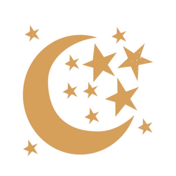 Bibelotte Maan & Sterren Muurstickers Goud