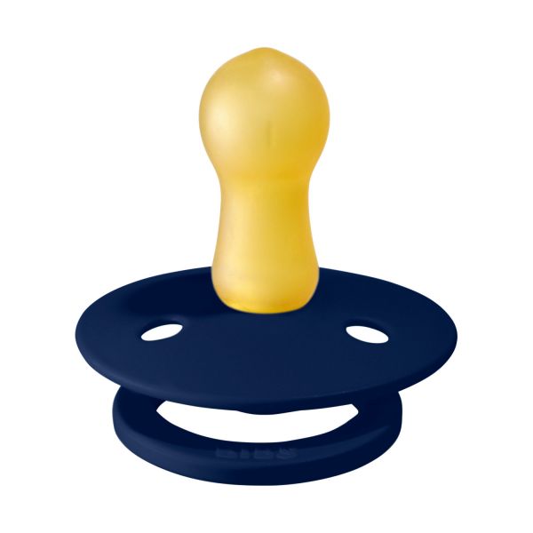 BiBs Retro Fopspeen - Rond - 2 Stuks - 6-18 Mnd - Deep Space Blue/Petrol 