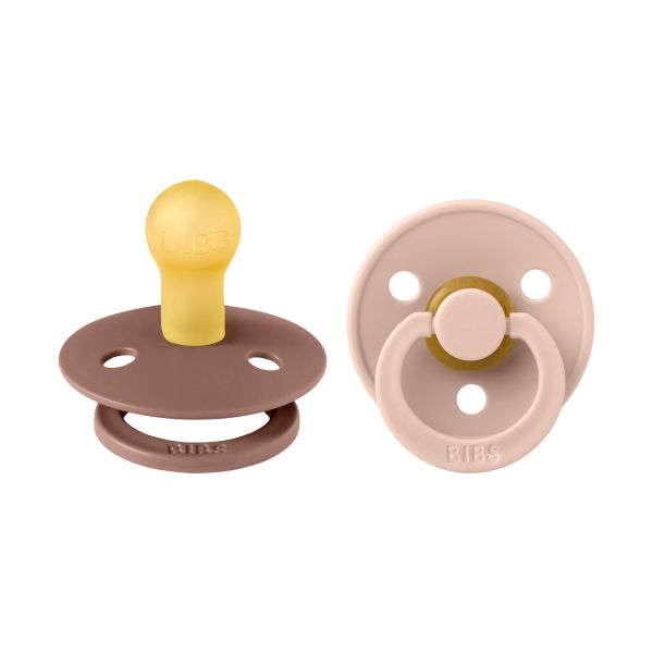 BiBs Retro Fopspeen Woodchuck / Blush 6-18 Mnd 2 Stuks