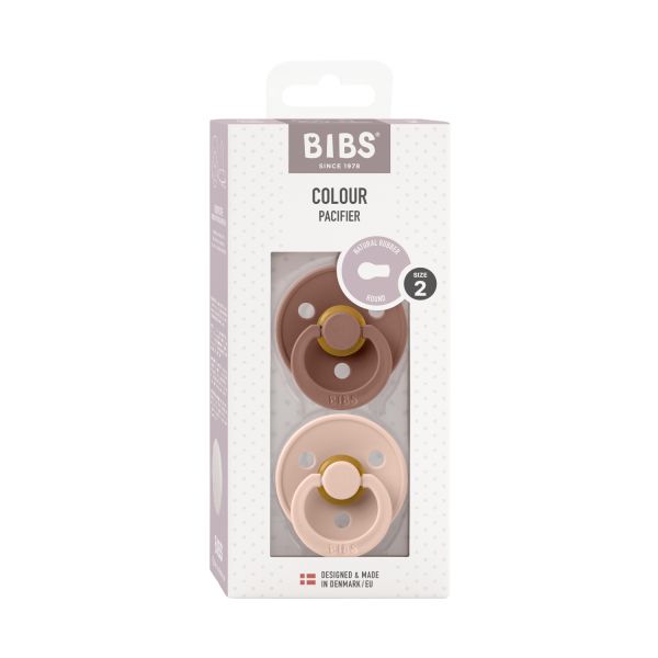 BiBs Retro Fopspeen Woodchuck / Blush 6-18 Mnd 2 Stuks