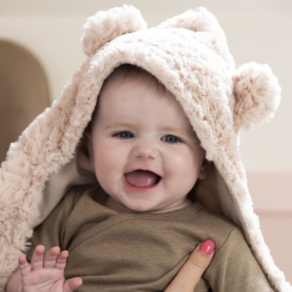 Baby's Only Snow Wikkeldeken Met Oortjes - Oud Roze