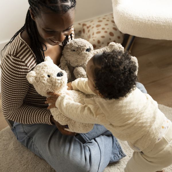 Dh Rabbit Bibi Bibi Cuddle Rabbit with Sleep Trainer - Taupe | Babypark