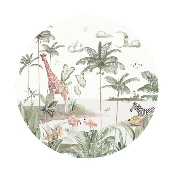 Creative Lab Amsterdam Smiling Jungle Moon Behangcirkel 95 cm