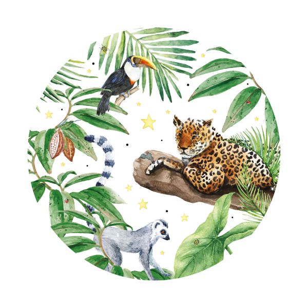 Creative Lab Amsterdam Tiger Jungle Behangcirkel 95 cm