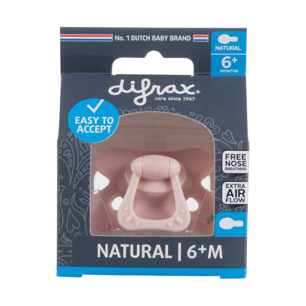 Difrax  Uni Fopspeen - Rond - 6+ Mnd - Roze