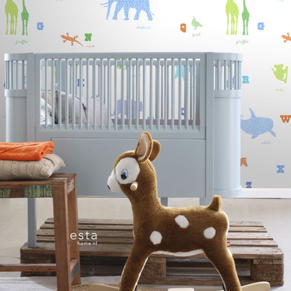 Estahome Dieren Behang Multicolour